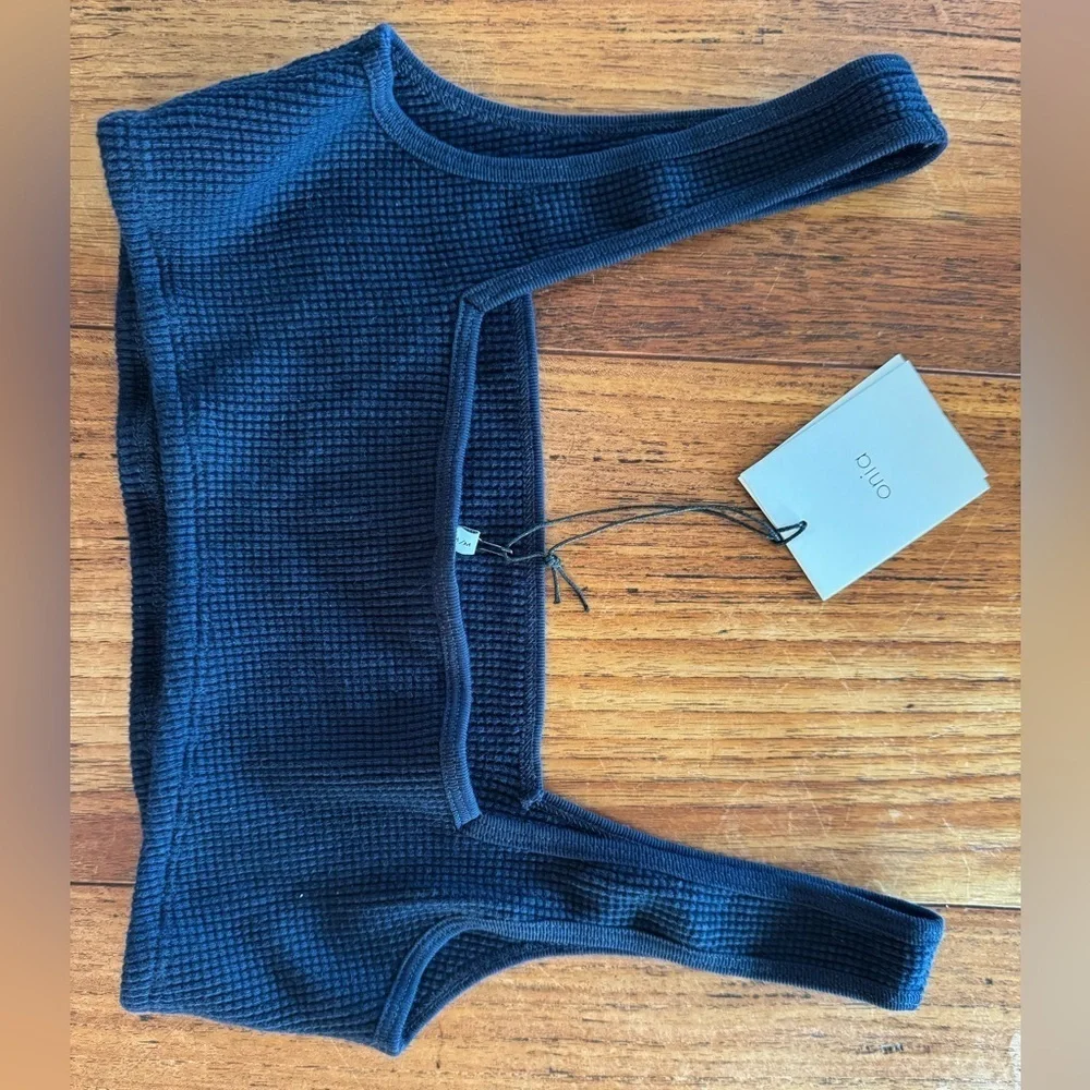 Onia Waffle Knit Bralette Deep Navy / Medium / $75 retail